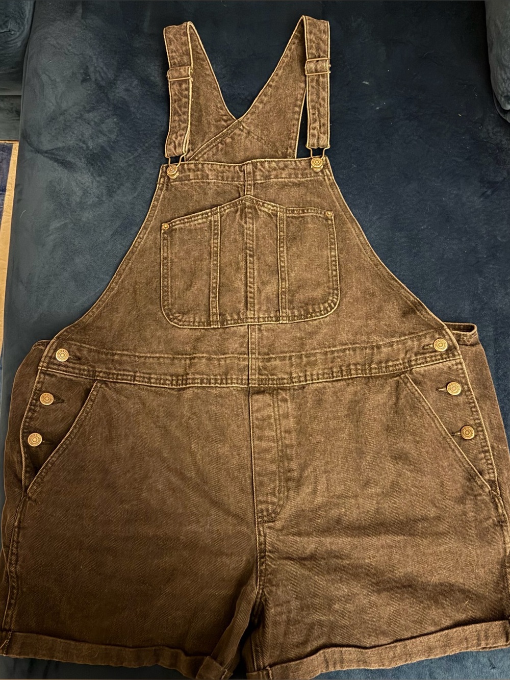 Old Navy Black Denim Short Overalls - 2X